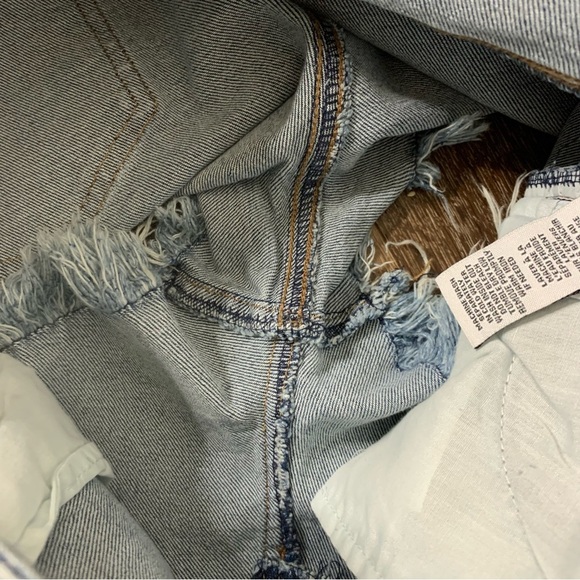 Celebrity Pink womens blue high rise festival jean shorts 9/29 NWT - Picture 6 of 7